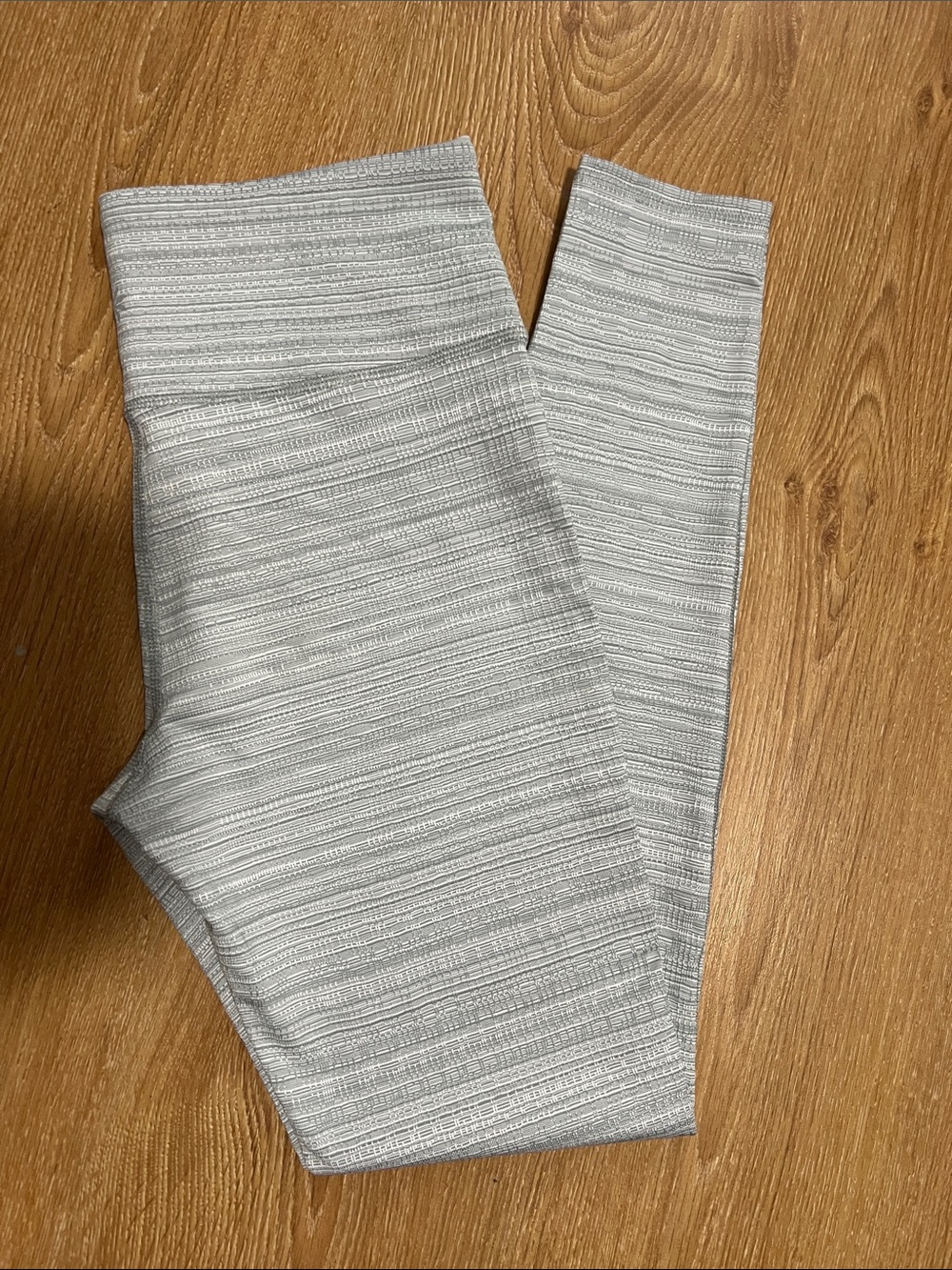 Athleta Light Gray Textured High-Rise Leggings
